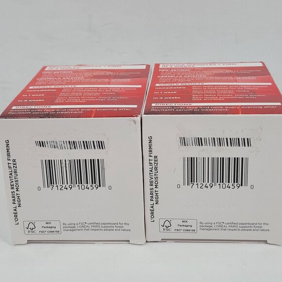 LOreal Paris Revitalift Night Moisturizer Anti-Wrinkle Firming 48g Set of 2 NIB - Picture 5 of 5